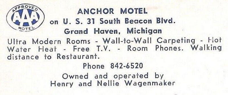 Anchor Motel - Vintage Postcard